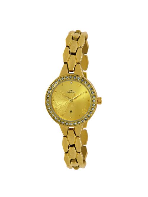 maxima gold dial analog watch for women - 52481bmly - 16337254 - Very Small Image - 1
