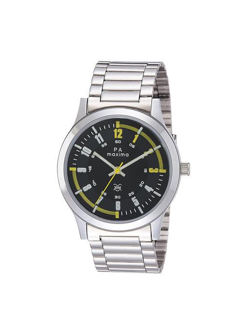 maxima black dial analog watch for men - o-56160cmgi - 16337271 - Very Small Image - 1