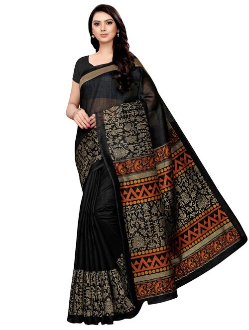 geometric printed saree with blouse - 16337366 - Very Small Image - 1
