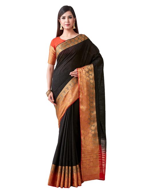 solid with bordered saree - 16338064 - Very Small Image - 1