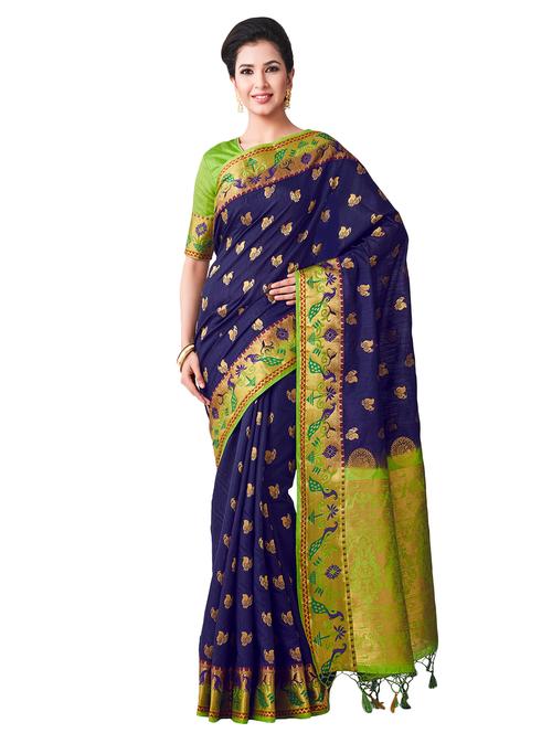 conversational paithani saree - 16338114 - Very Small Image - 1