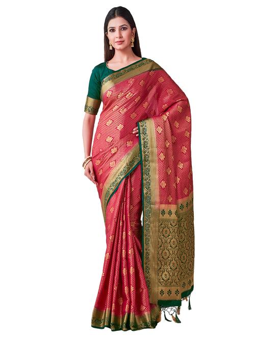 floral kanjivaram saree - 16338142 - Very Small Image - 1