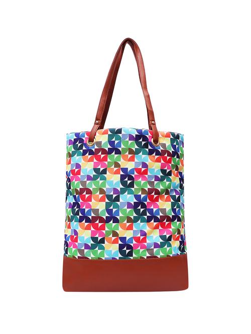 multi colored canvas regular tote - 16338206 - Very Small Image - 1