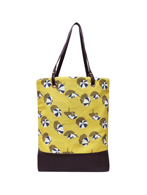 yellow canvas regular tote - 16338207 - Very Small Image - 1