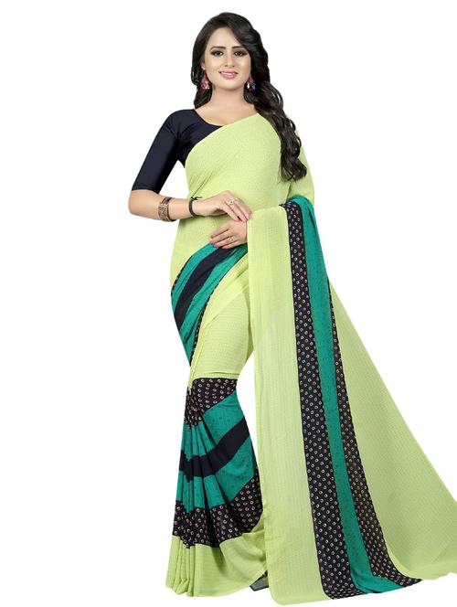 ditsy floral printed saree with blouse - 16338615 - Very Small Image - 1
