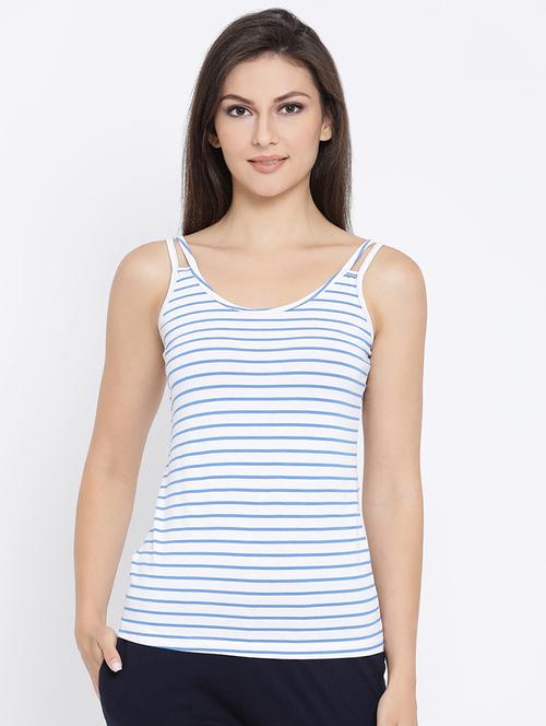 round neck striped camisole - 16339994 - Very Small Image - 1