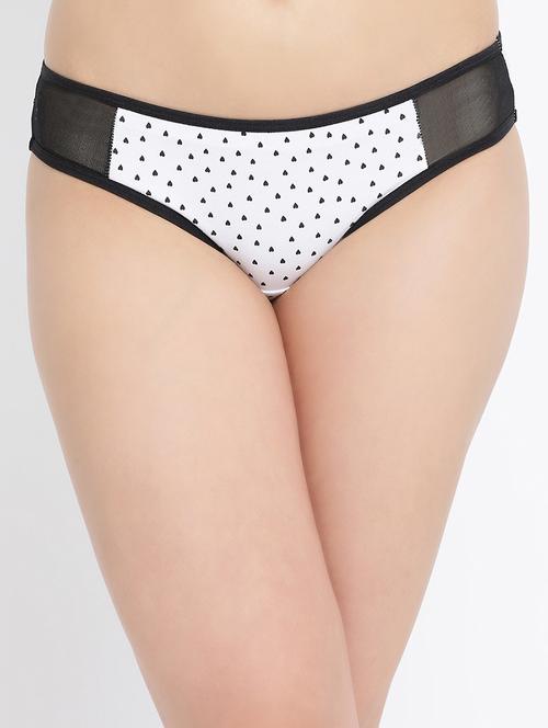 mesh insert heart print bikini panty - 16340010 - Very Small Image - 1