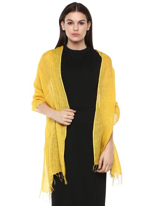 yellow linen stole - 16340633 - Very Small Image - 1