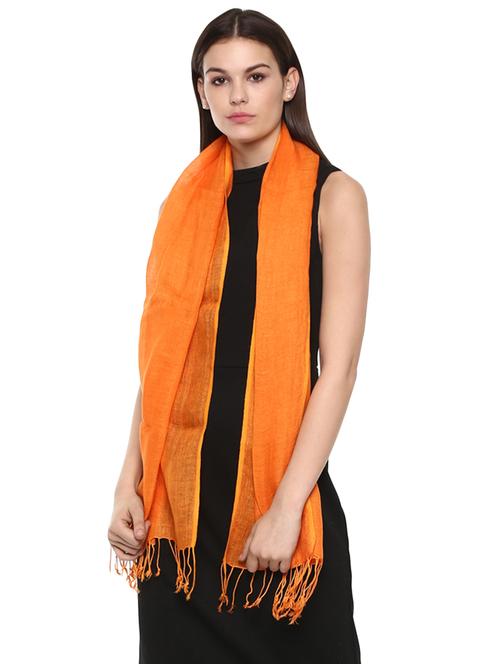orange linen stole - 16340681 - Very Small Image - 1