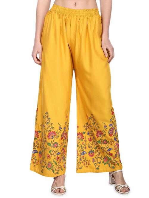 foil printed flared palazzo - 16341427 - Very Small Image - 1