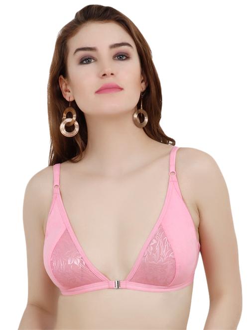 lace detail front open bra - 16341502 - Very Small Image - 1