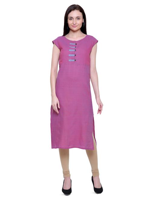 solid straight kurta - 16341547 - Very Small Image - 1