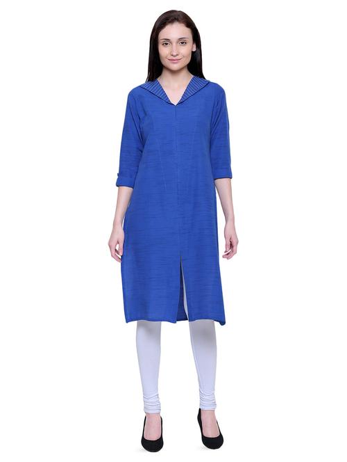 solid straight kurta - 16341548 - Very Small Image - 1
