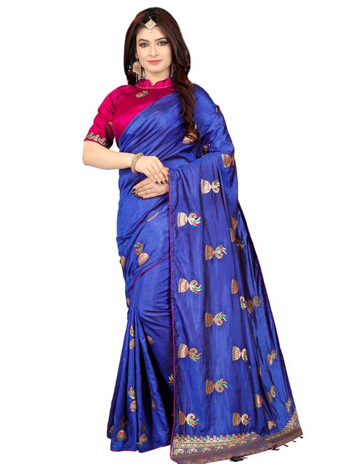 conversational embroidered saree with blouse - 16341609 - Very Small Image - 1