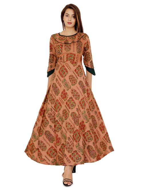 floral printed flared kurta - 16341675 - Very Small Image - 1