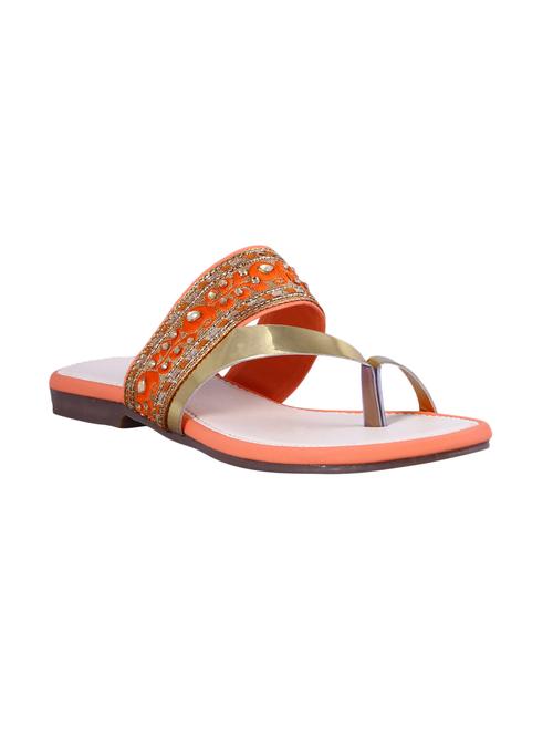 orange slip on sandals - 16341934 - Very Small Image - 1