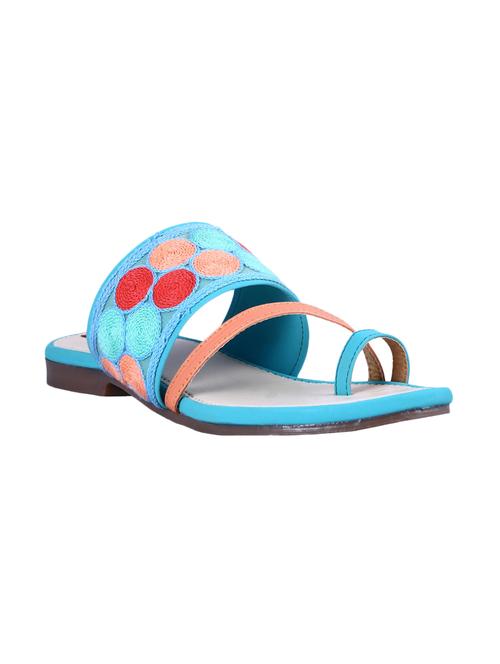 turquoise one toe sandals - 16341940 - Very Small Image - 1