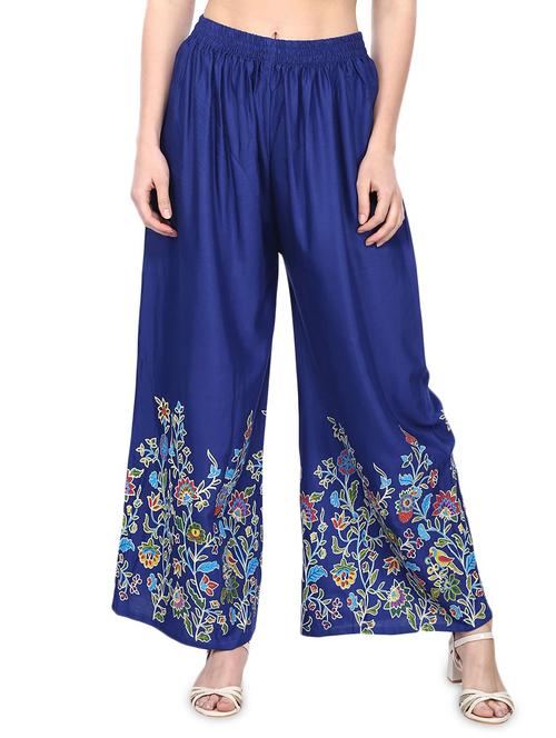 foil printed flared palazzo - 16342240 - Very Small Image - 1