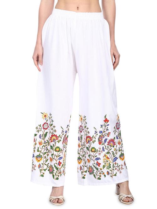 floral printed flared palazzo - 16342241 - Very Small Image - 1