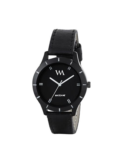 watch me round dial analog watch (wmal-002-b) - 16342439 - Very Small Image - 1