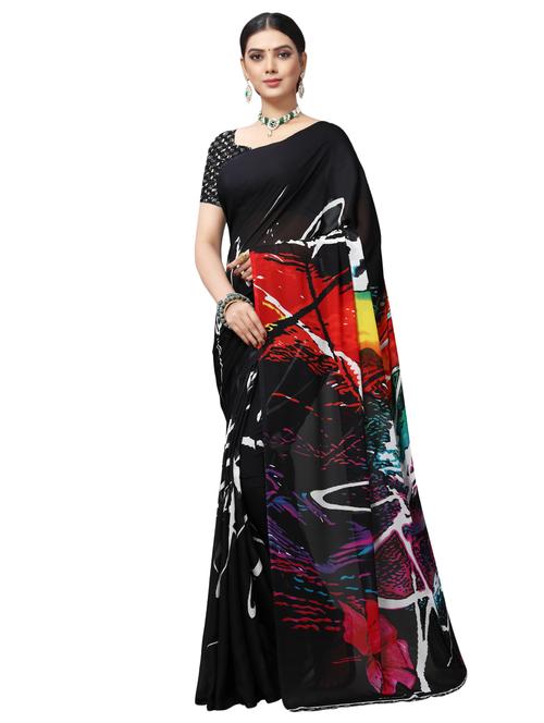 abstract printed saree - 16342946 - Very Small Image - 1