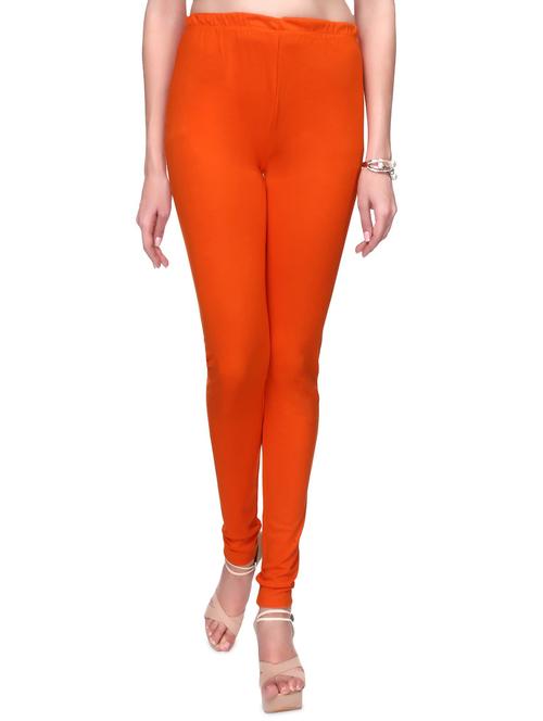 orange solid churidar - 16343145 - Very Small Image - 1