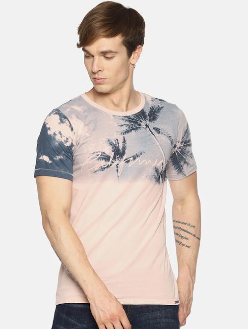 pink tropical print t-shirt - 16345808 - Very Small Image - 1