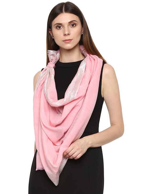 frayed hem striped wool stole - 16345985 - Very Small Image - 1