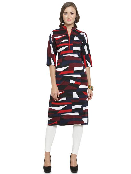 women's straight kurta - 16346102 - Very Small Image - 1