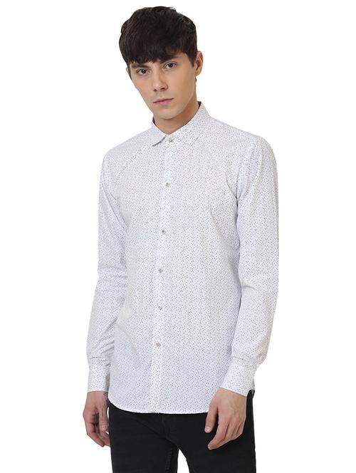white printed casual shirt - 16346125 - Very Small Image - 1