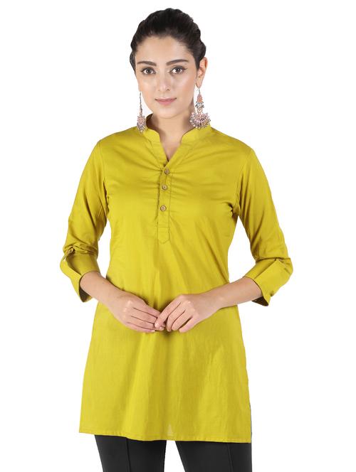 solid straight kurti - 16346273 - Very Small Image - 1