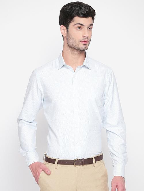 white self design formal shirt - 16347125 - Very Small Image - 1
