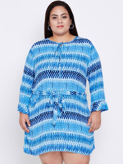 tie knot detail plus dress - 16348919 - Very Small Image - 1