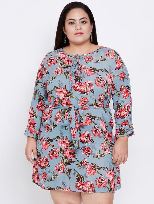 tie knot detail plus dress - 16348921 - Very Small Image - 1