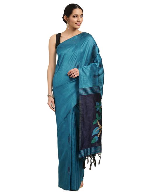 geometrical motif woven saree with blouse - 16349568 - Very Small Image - 1