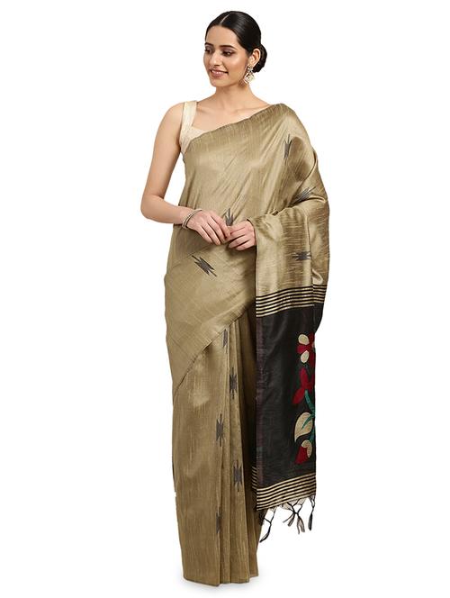 geometrical motif woven saree with blouse - 16349570 - Very Small Image - 1