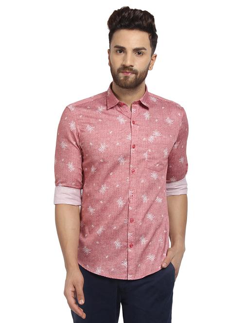 pink printed casual shirt - 16351781 - Very Small Image - 1