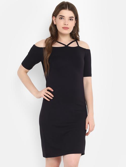 cold shoulder bodycon dress - 16353696 - Very Small Image - 1