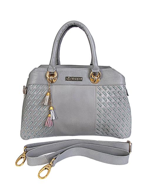 grey leather handbag - 16356081 - Very Small Image - 1