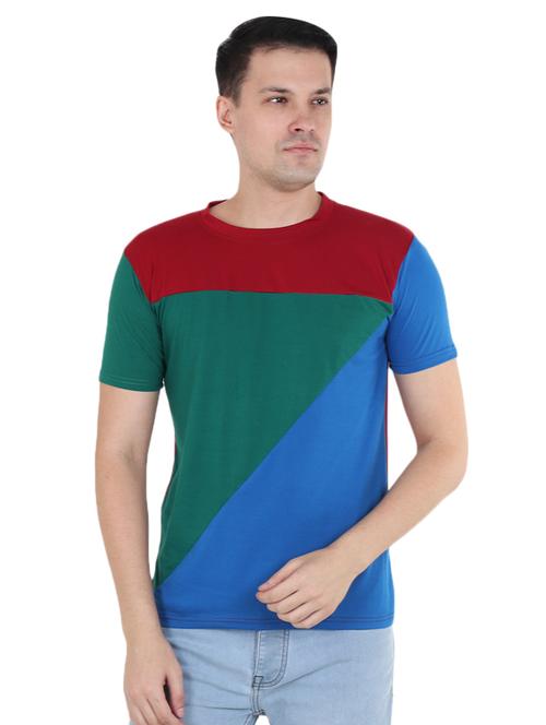 red color block t-shirt - 16356192 - Very Small Image - 1