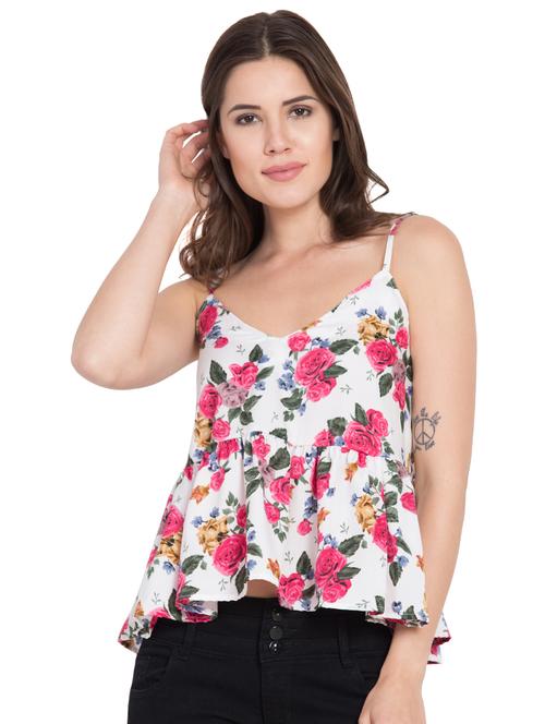 women's peplum shoulder strap top - 16357002 - Very Small Image - 1