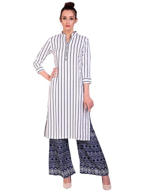 striped kurta palazzo set - 16357023 - Very Small Image - 1
