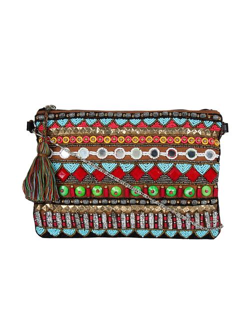 multi colored cotton sling bag - 16357231 - Very Small Image - 1