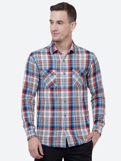 grey cotton casual shirt - 16357951 - Very Small Image - 1