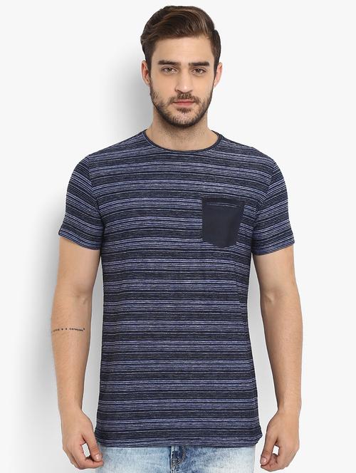 blue striped pocket t-shirt - 16358194 - Very Small Image - 1