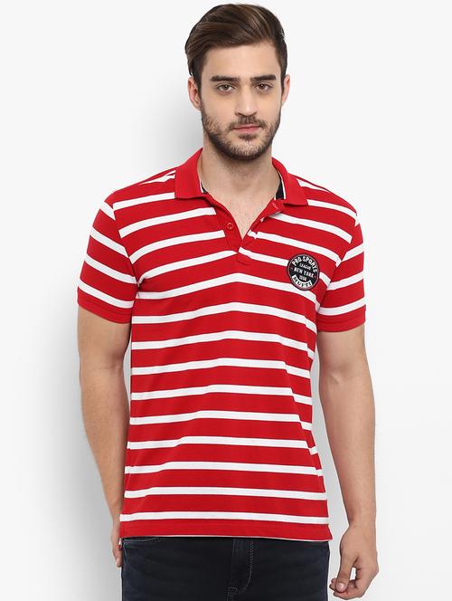 red striped polo t-shirt - 16358207 - Very Small Image - 1