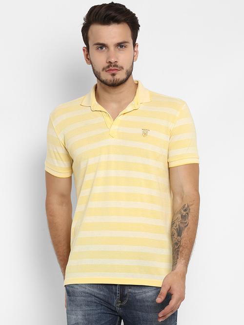 yellow striped polo t-shirt - 16358215 - Very Small Image - 1