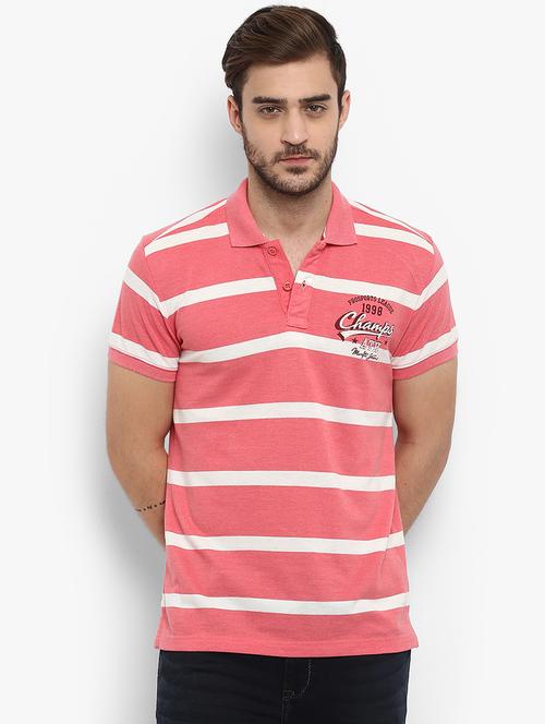 pink striped polo t-shirt - 16358219 - Very Small Image - 1