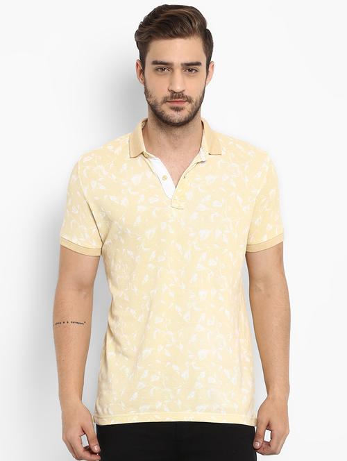 yellow printed polo t-shirt - 16358228 - Very Small Image - 1