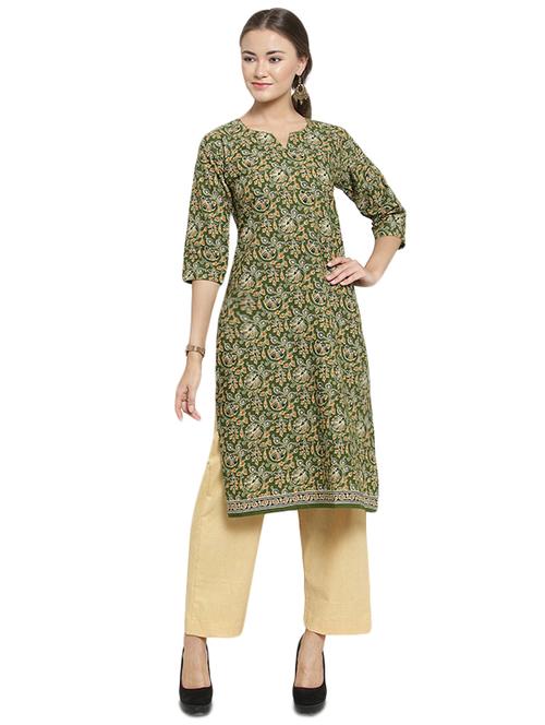 kalamkari printed straight kurta - 16358469 - Very Small Image - 1